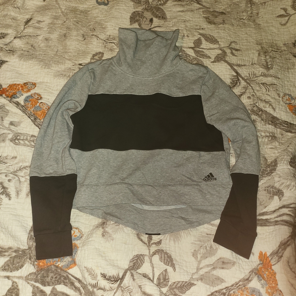 2 For $30 Adidas Turtleneck Sweater in Gray and Black